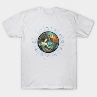 ZODIAC Pisces - Astrological PISCES - PISCES - ZODIAC sign - Van Gogh style - 12 T-Shirt